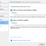 Skype settings to prevent automatic updates